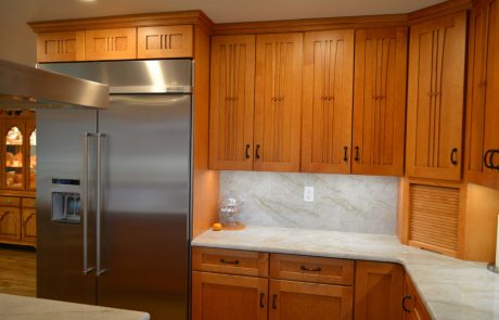 Wood-finished cabinets - professional cabinet installation