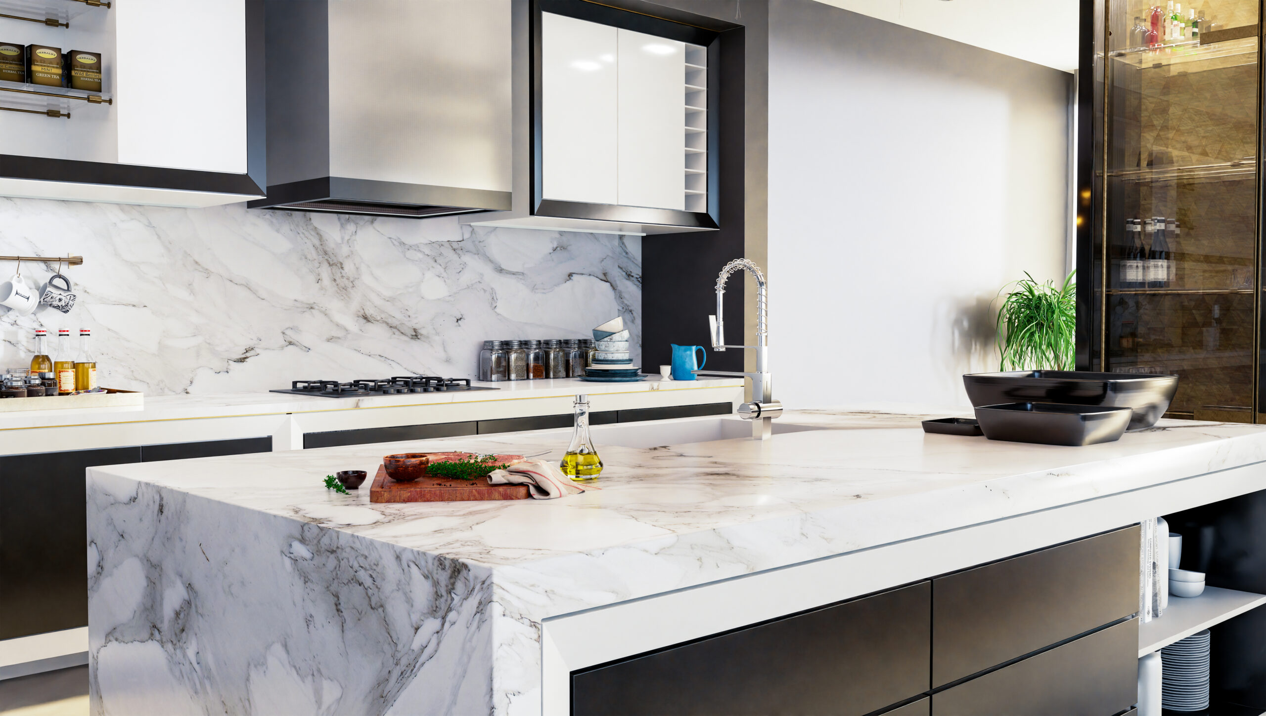 quartz countertops concept image.