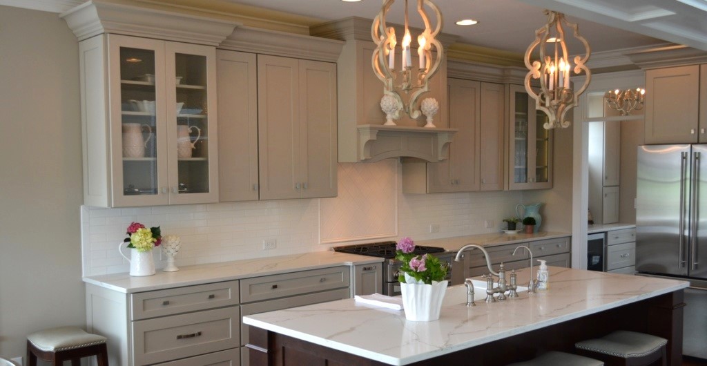 white custom cabinetry in a kitchen. custom cabinet transformation, concept image.