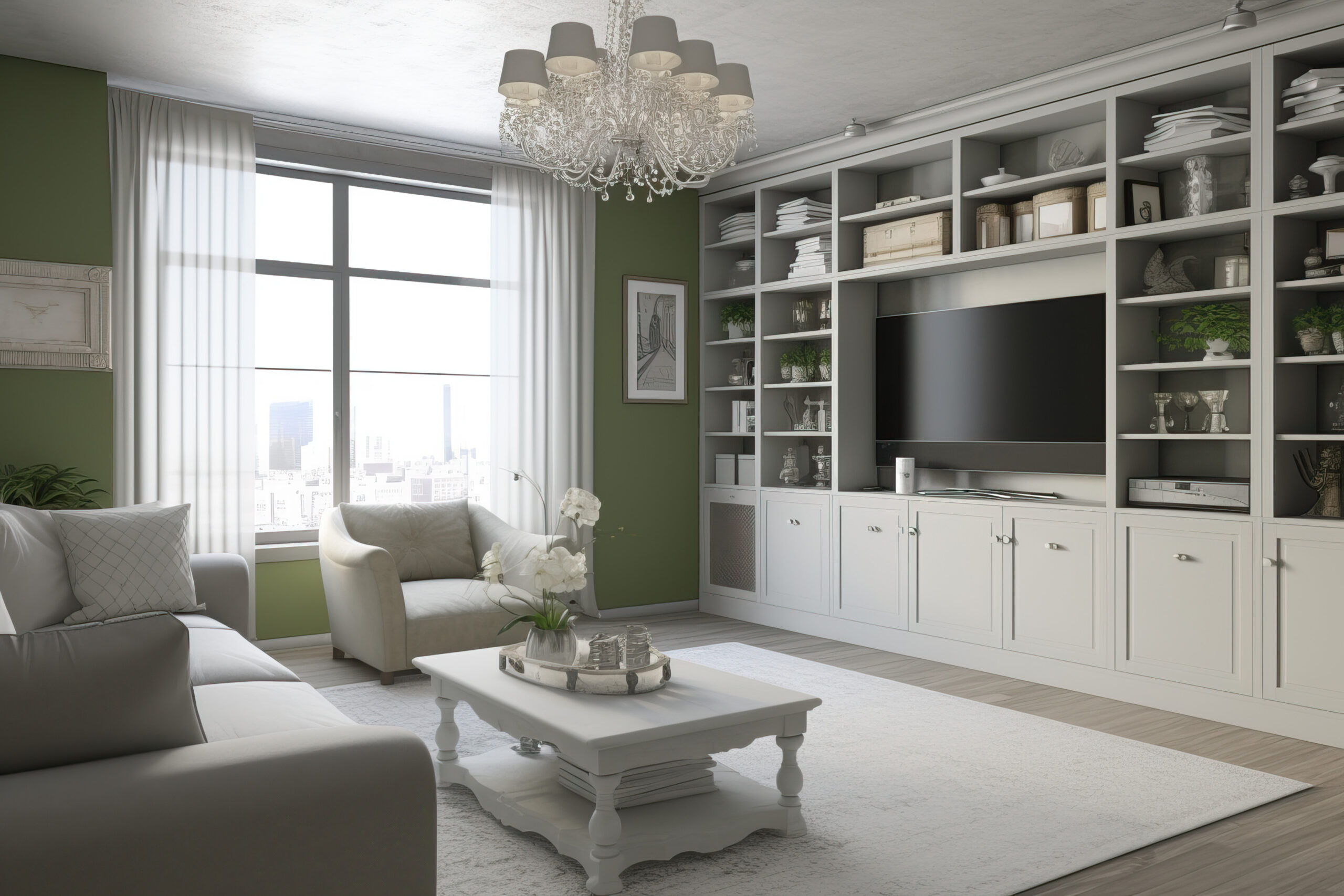 Custom Built-In Entertainment Center, concept image.